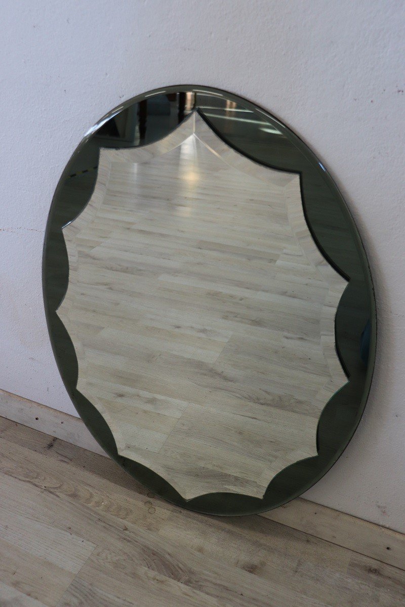 Vintage Oval Wall Mirror, 1960s-photo-4