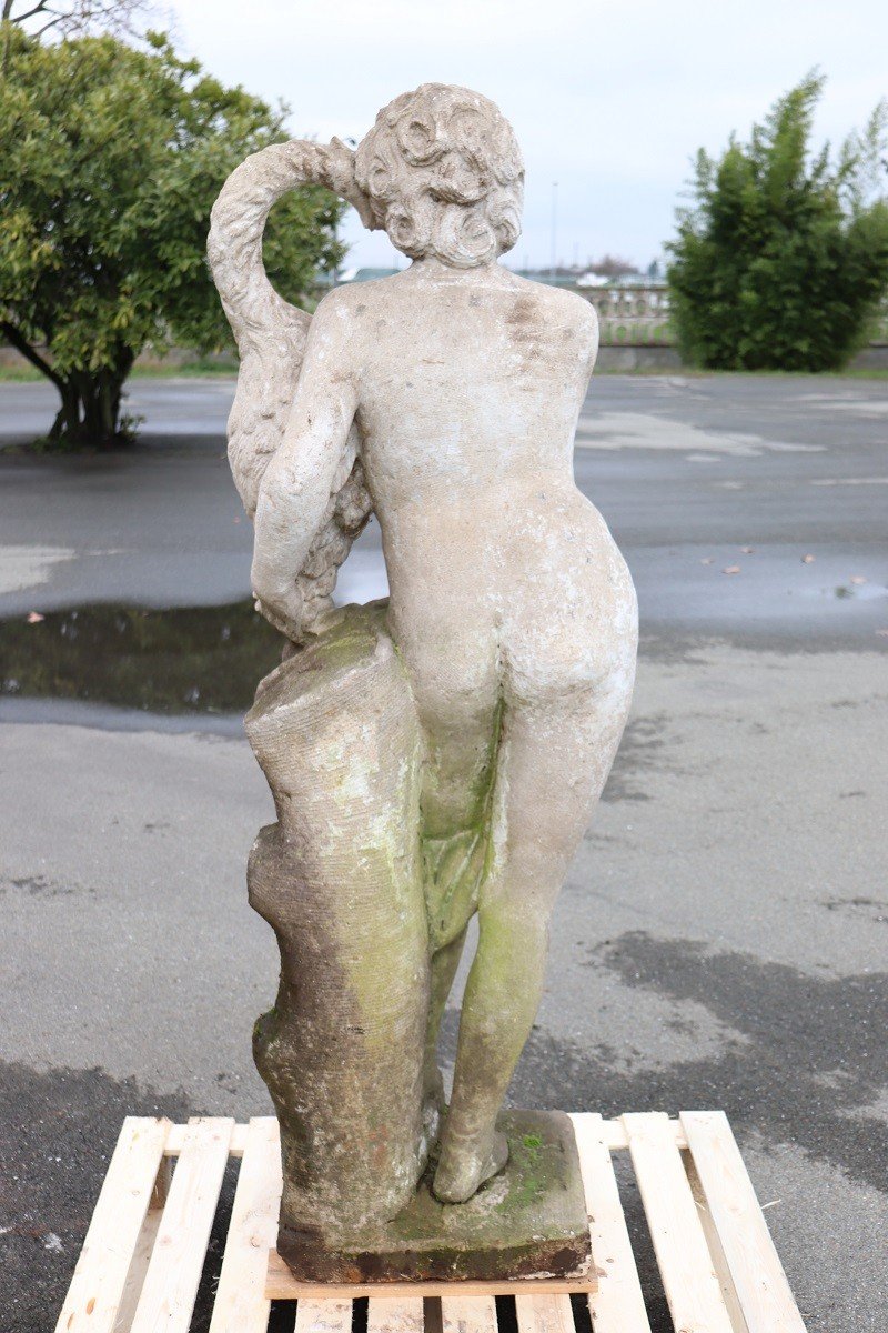Statue De Jardin Léda Et Le Cygne, Hauteur 160 cm-photo-2