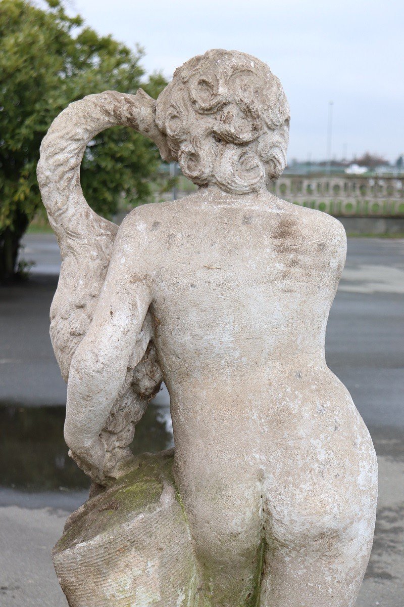 Statue De Jardin Léda Et Le Cygne, Hauteur 160 cm-photo-4