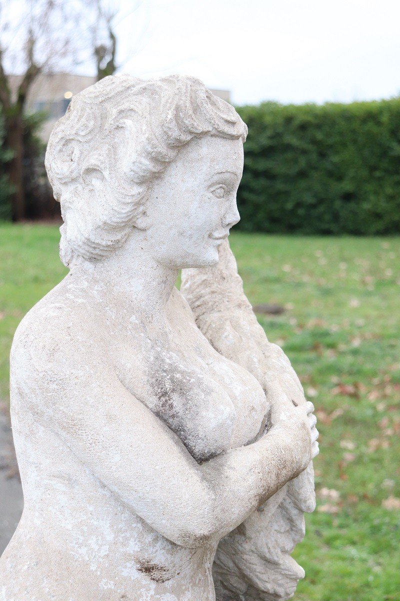 Statue De Jardin Léda Et Le Cygne, Hauteur 160 cm-photo-6
