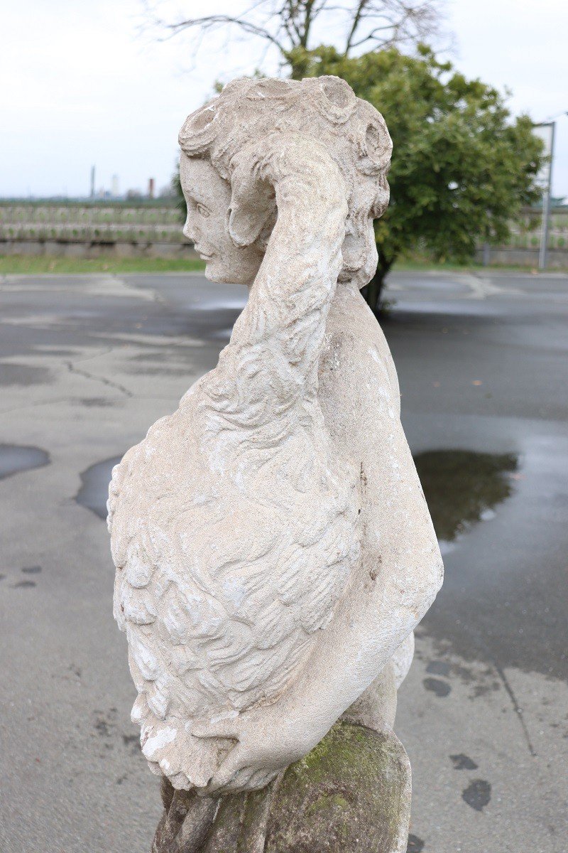 Statue De Jardin Léda Et Le Cygne, Hauteur 160 cm-photo-8