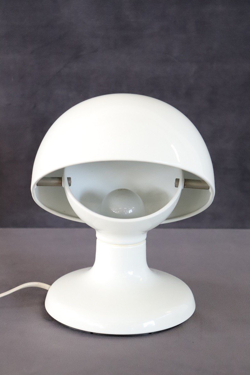 White Metal Table Lamp By Tobia And Afra Scarpa For Flos, 1960s-photo-4