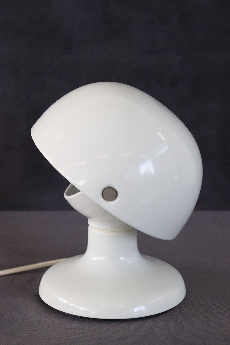 White Metal Table Lamp By Tobia And Afra Scarpa For Flos, 1960s-photo-1