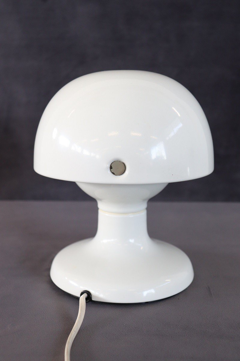 White Metal Table Lamp By Tobia And Afra Scarpa For Flos, 1960s-photo-3