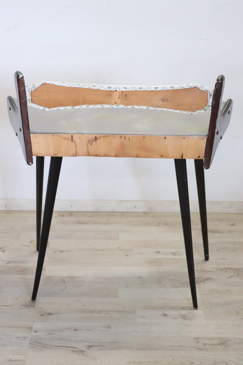 Table Console En Bois Et Plateau En Verre, 1950s-photo-7