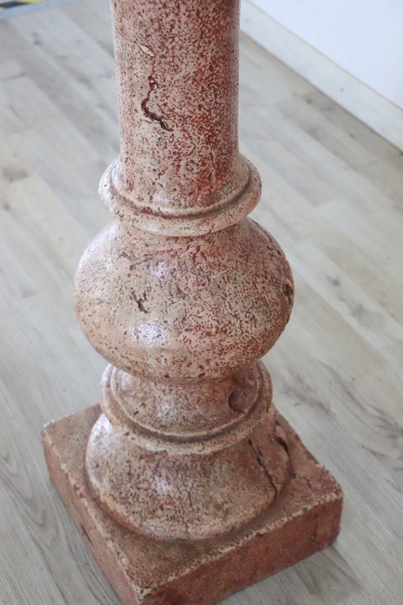 Hand Carved Stone Tub Holy Water Font, Early 20th Century-photo-3