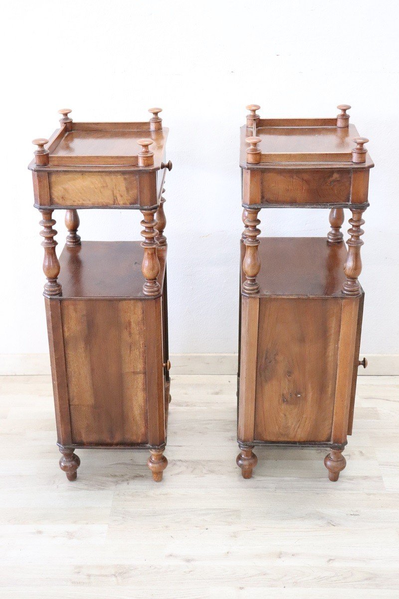 Tables De Chevet En Noyer, 19ème Siècle-photo-5