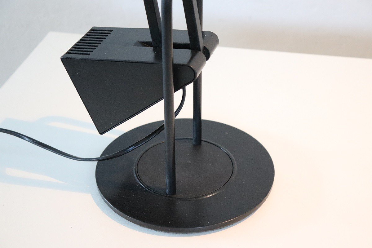Black Metal Postmodern Table Lamp By Fridolin Naef For Luxo, 1980s-photo-3