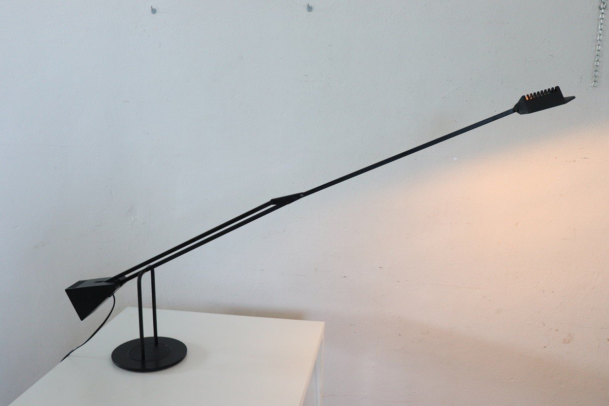 Black Metal Postmodern Table Lamp By Fridolin Naef For Luxo, 1980s-photo-6