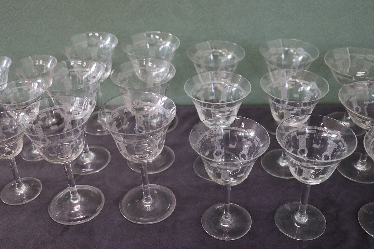 Set Of 28 Crystal Glasses-photo-3