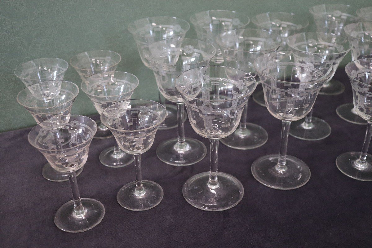 Set Of 28 Crystal Glasses-photo-4