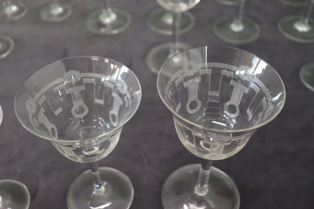 Set Of 28 Crystal Glasses-photo-3