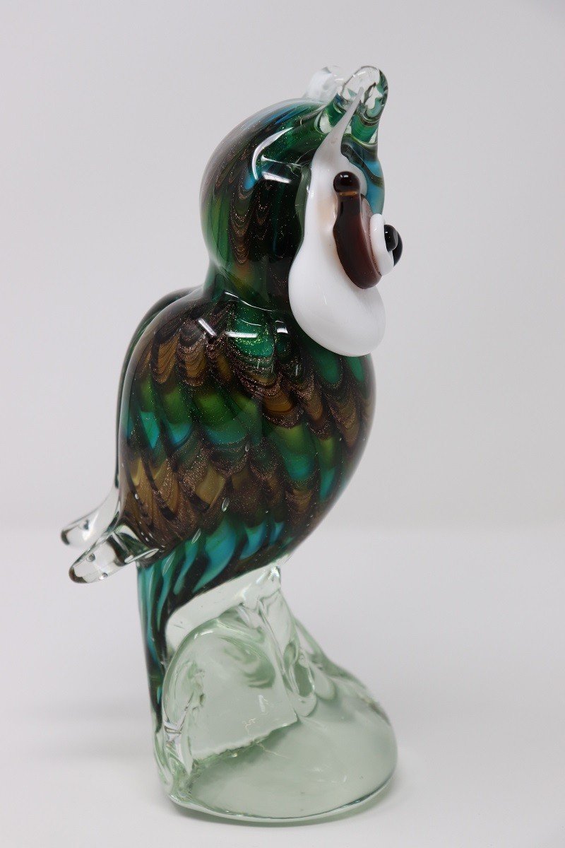 Murano Glass Owl Sculpture-photo-1