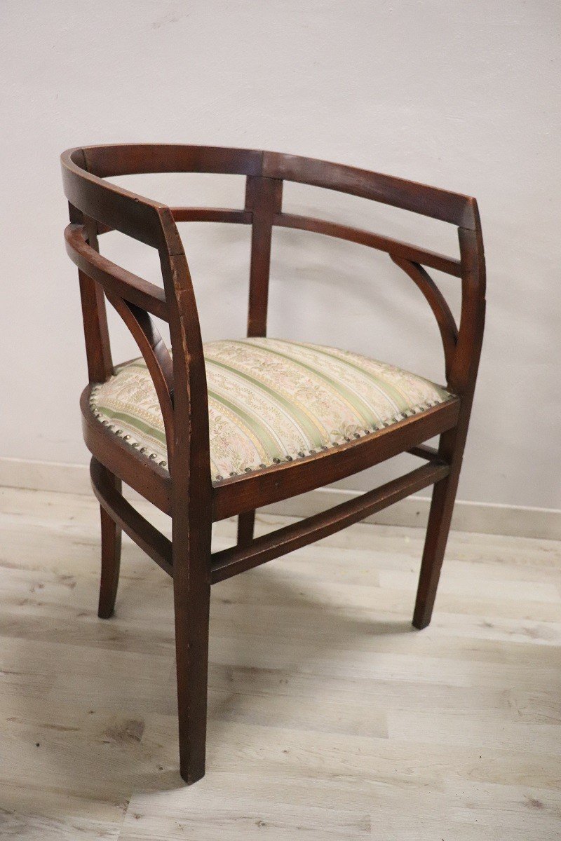 Dressing Table In Cherry With Armchair Early 20th Century-photo-6