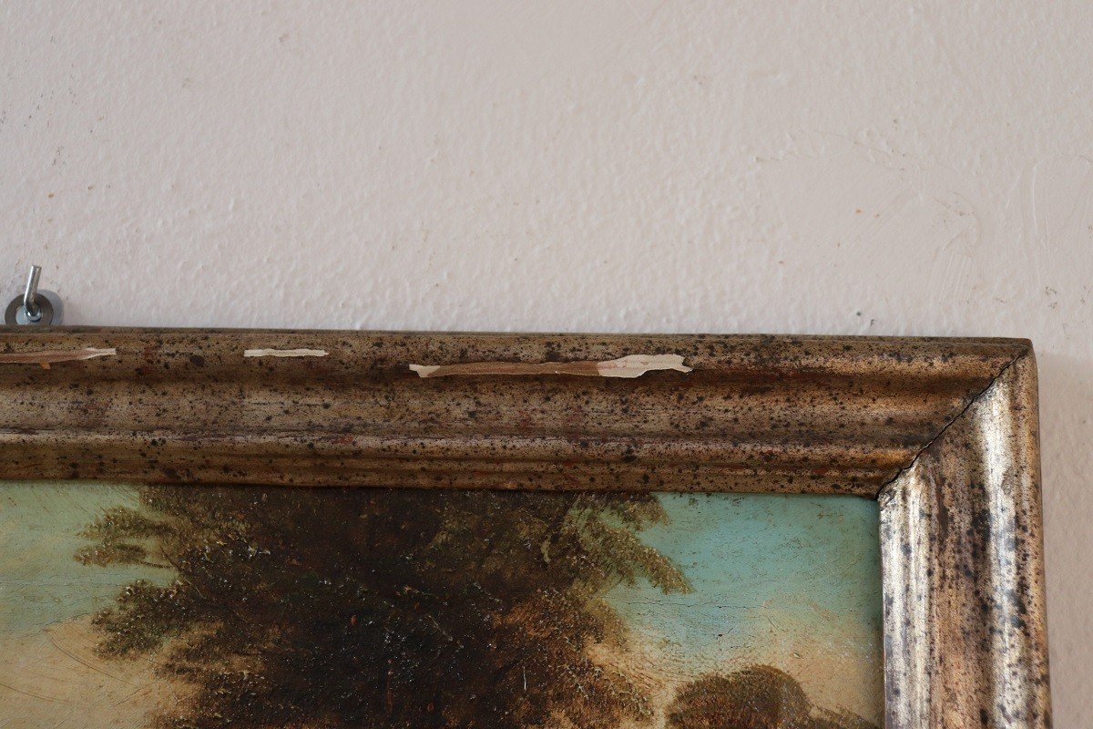 Paysage Anglais, Peinture à l'Huile Sur Toile, 19ème Siècle-photo-3