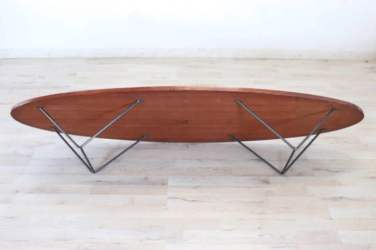 Longue Table Basse Ovale, 1960s-photo-4