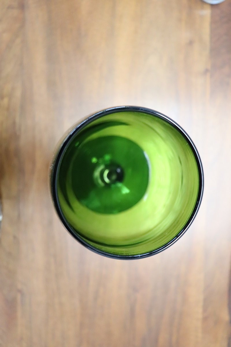 Italian Vase In Green Art Glass, 1960s-photo-2