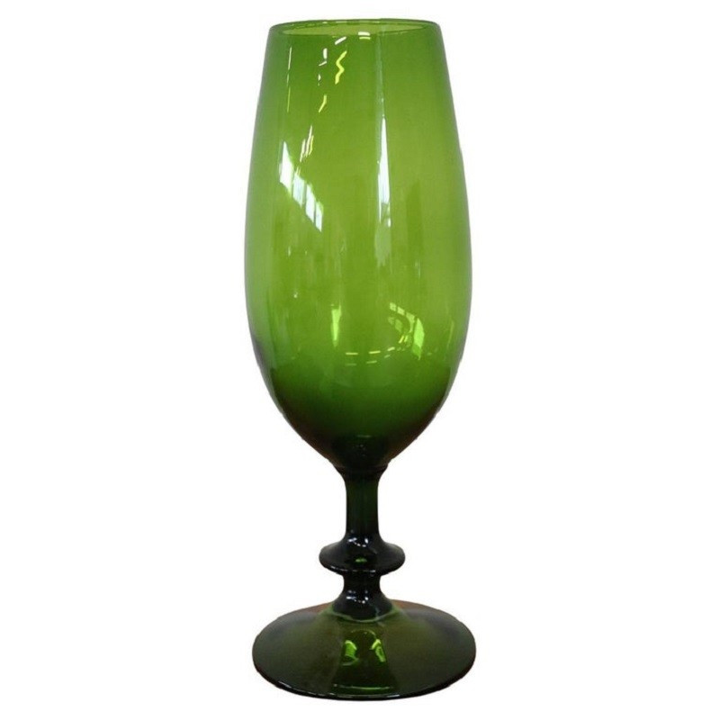 Italian Vase In Green Art Glass, 1960s