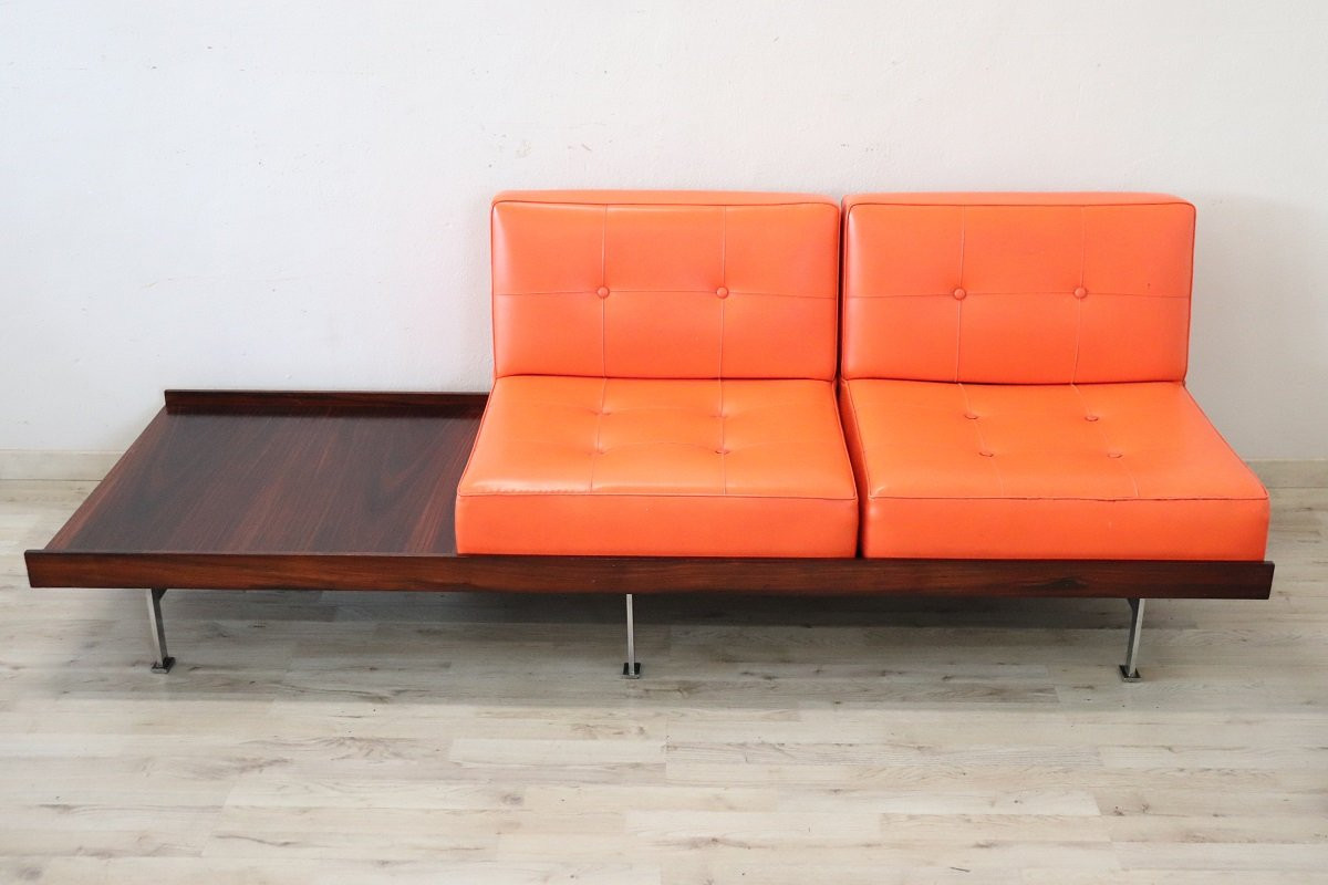 Italian Design Sofa Set By Saporiti With Original Label, 1960s-photo-2