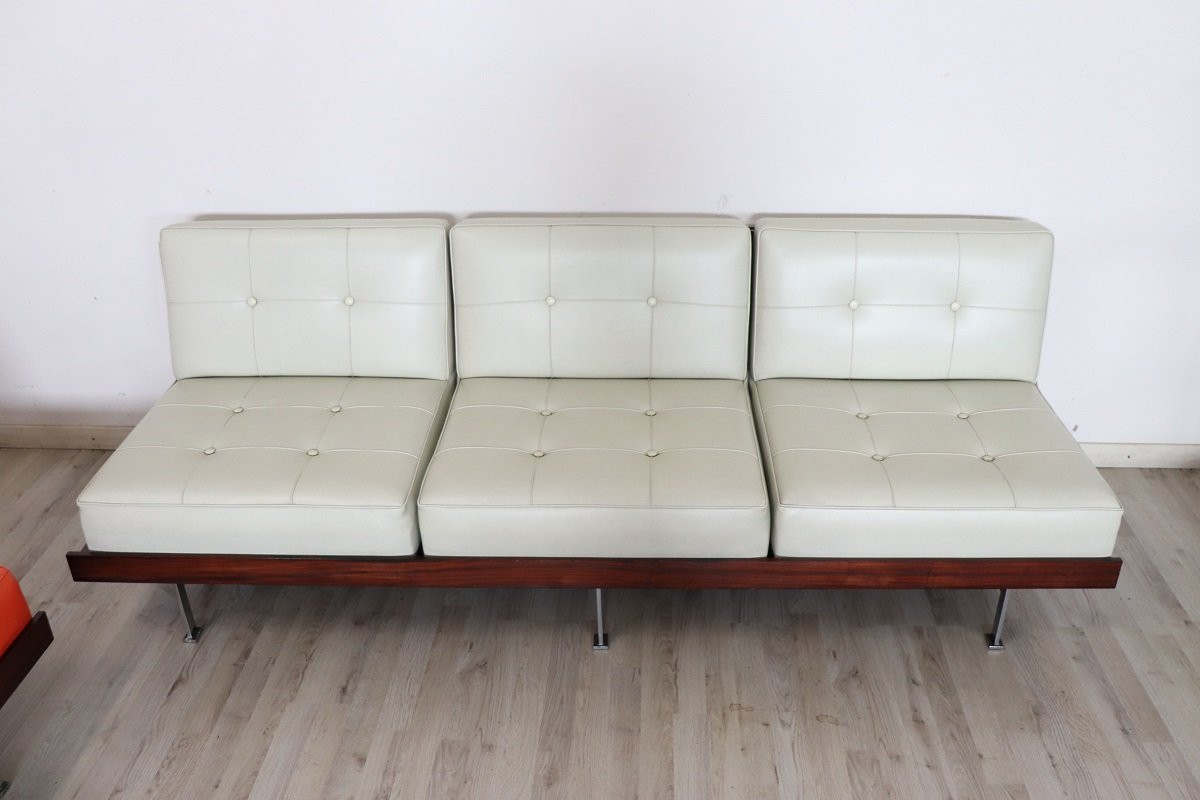 Italian Design Sofa Set By Saporiti With Original Label, 1960s-photo-3