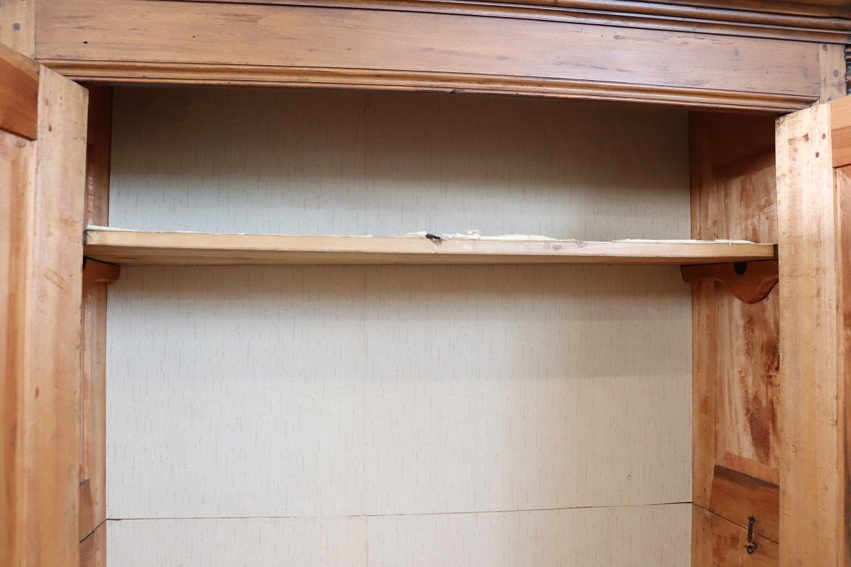 Armoire Ancienne Du Milieu Du 19ème Siècle En Bois De Peuplier-photo-4