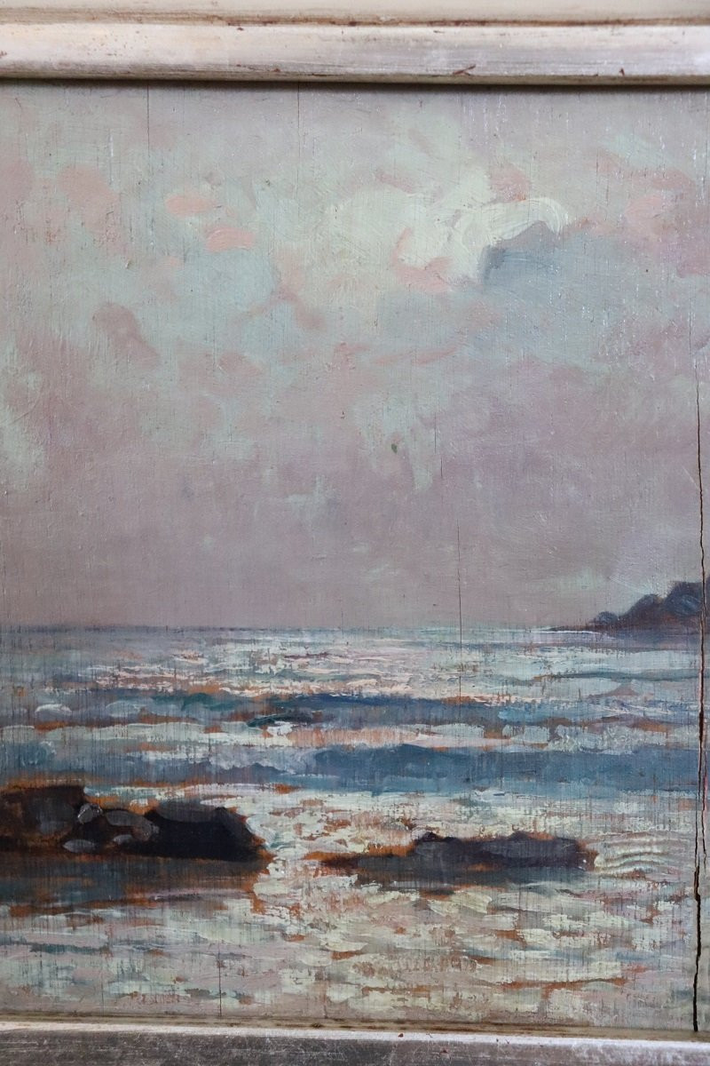 Artiste Italien, Paysage, Peinture à l'Huile Sur Panneau, 1933-photo-3