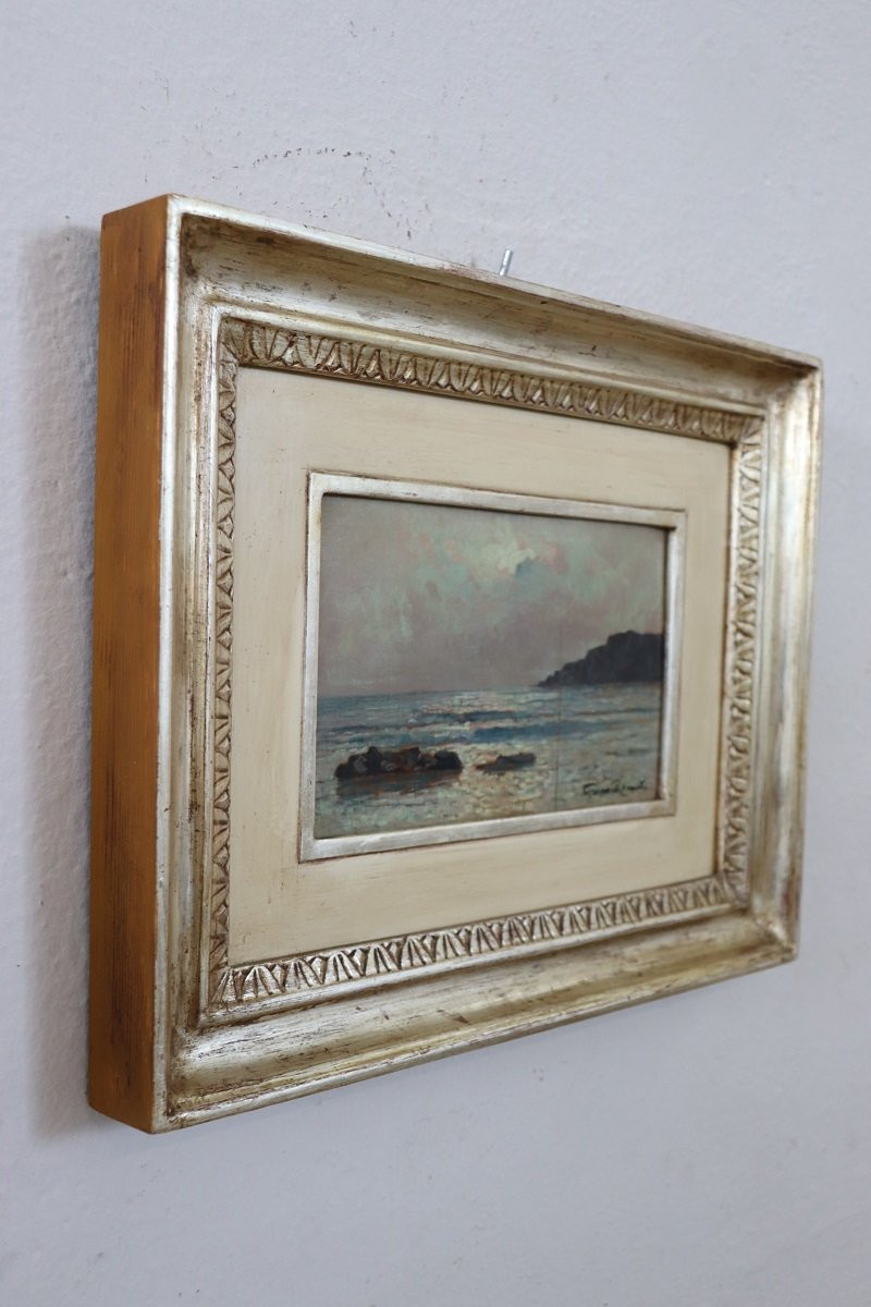 Artiste Italien, Paysage, Peinture à l'Huile Sur Panneau, 1933-photo-5