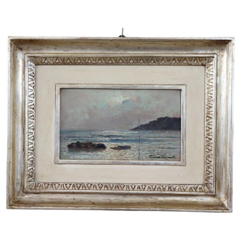 Artiste Italien, Paysage, Peinture à l'Huile Sur Panneau, 1933