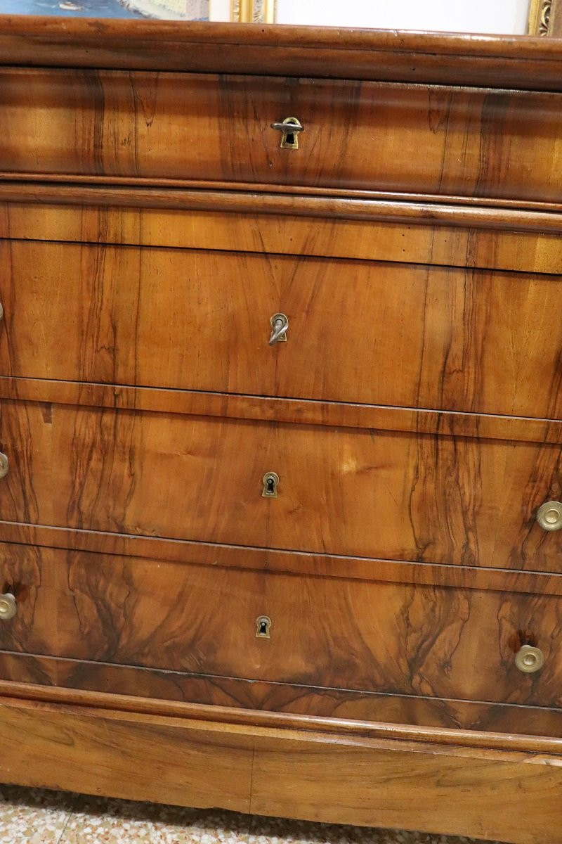 Antique Chest Of Drawers In Walnut-photo-1