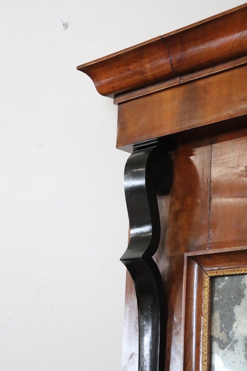 Early 19th Century Wall Mirror In Walnut Wood-photo-1