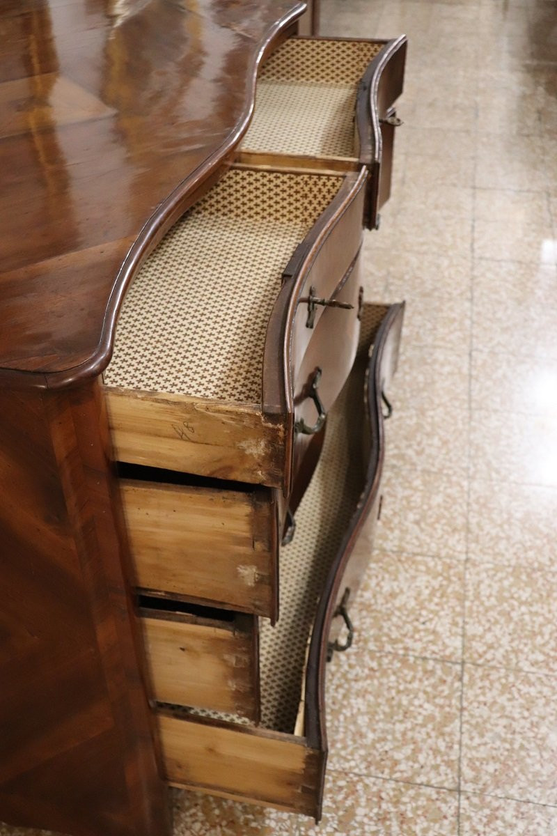 Antique Chest Of Drawers In Walnut, 18th Century-photo-2