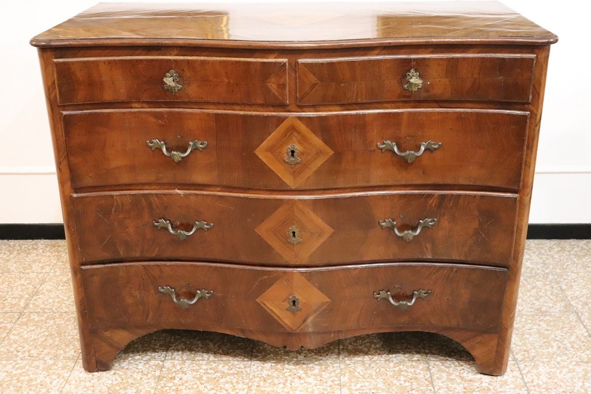Antique Chest Of Drawers In Walnut, 18th Century-photo-6