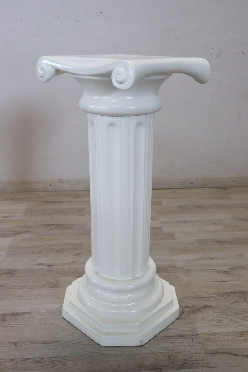 Colonne en céramique blanche de Bassano, Italie, années 1980-photo-2