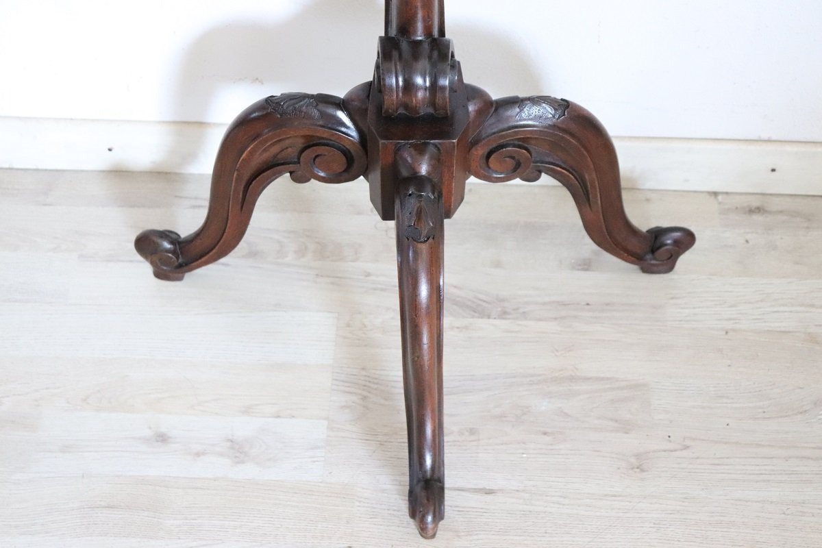 Early 20th Century Pedestal Table In Walnut-photo-3