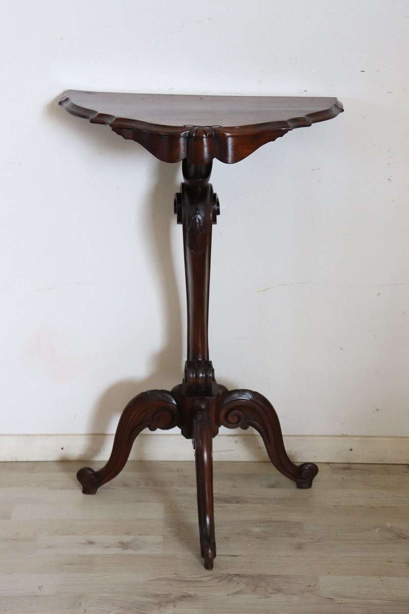 Early 20th Century Pedestal Table In Walnut-photo-1
