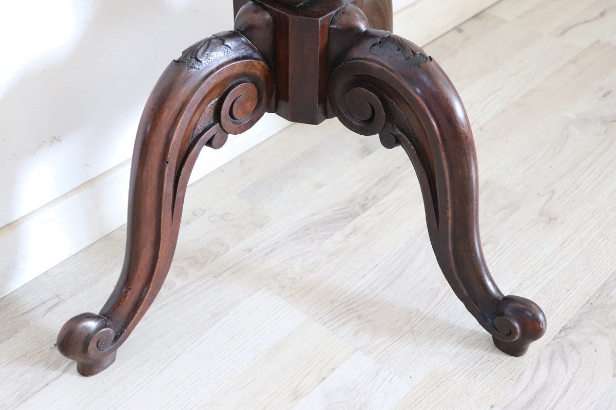 Early 20th Century Pedestal Table In Walnut-photo-3