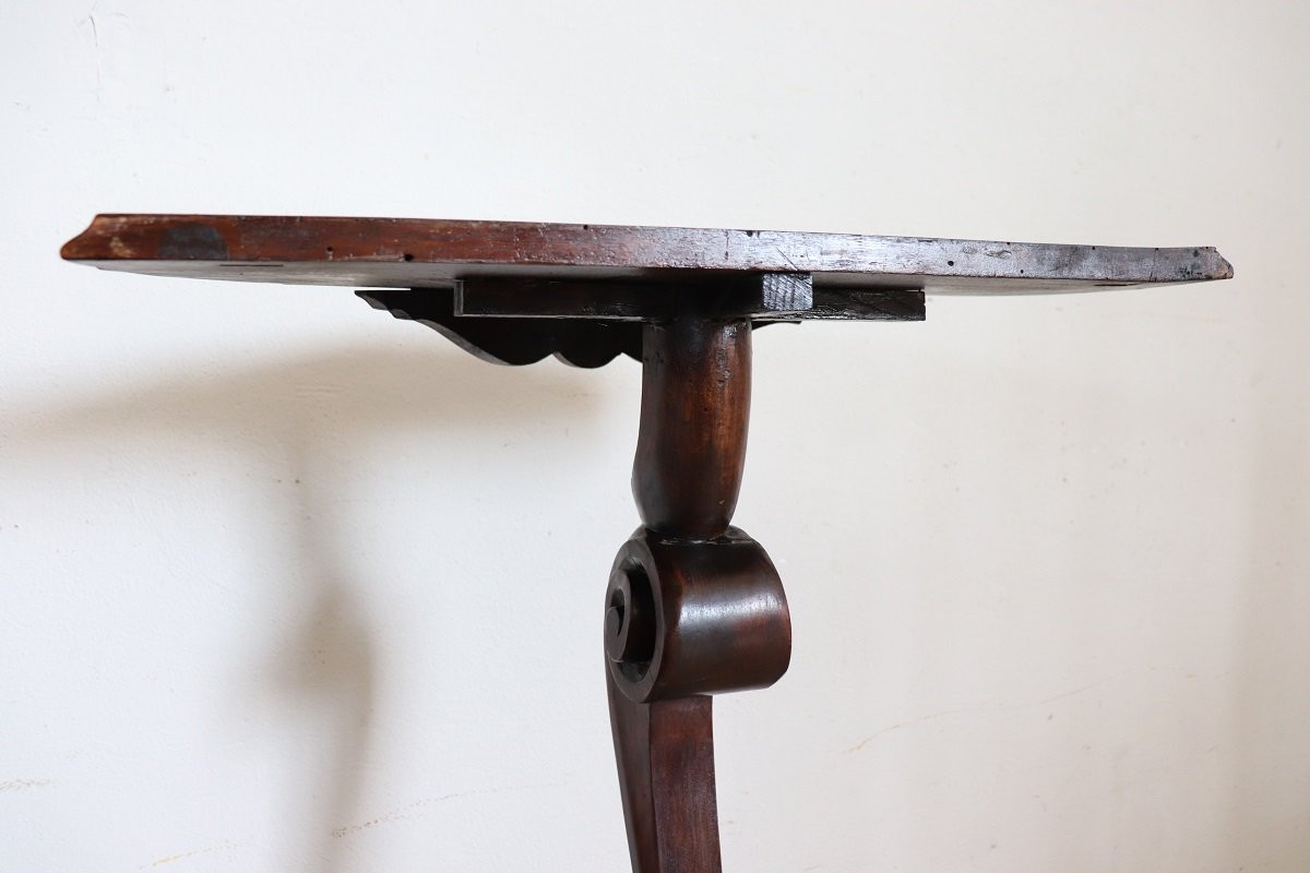Early 20th Century Pedestal Table In Walnut-photo-7