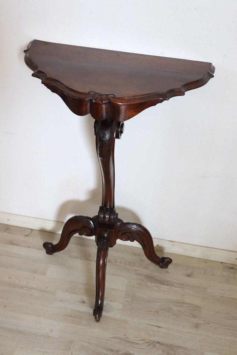 Early 20th Century Pedestal Table In Walnut-photo-8