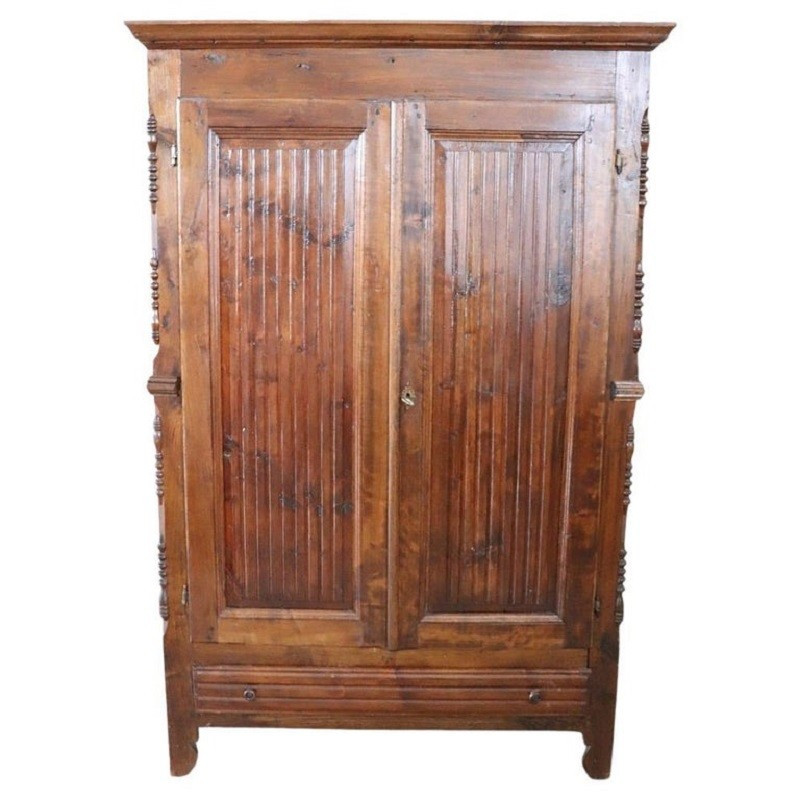 Armoire en Bois de Peuplier 19ème siècle
