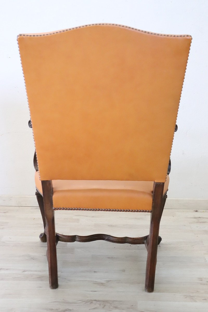 Fauteuil en Noyer, fin du 19ème Siècle-photo-4