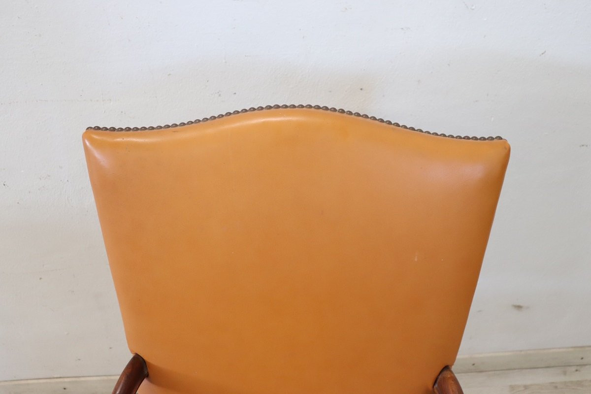 Fauteuil en Noyer, fin du 19ème Siècle-photo-2