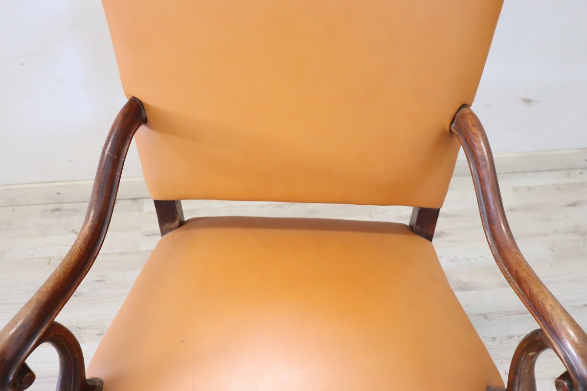 Fauteuil en Noyer, fin du 19ème Siècle-photo-3