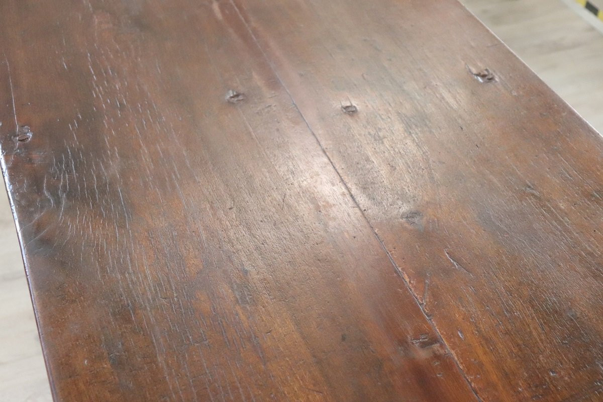 majestueuse table ancienne en bois de chêne-photo-7
