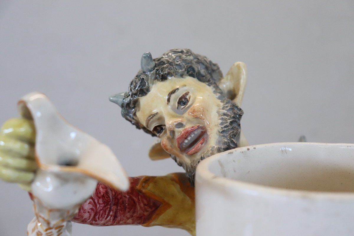Majestic Ceramic Vase, Italy Early 20th Century-photo-1