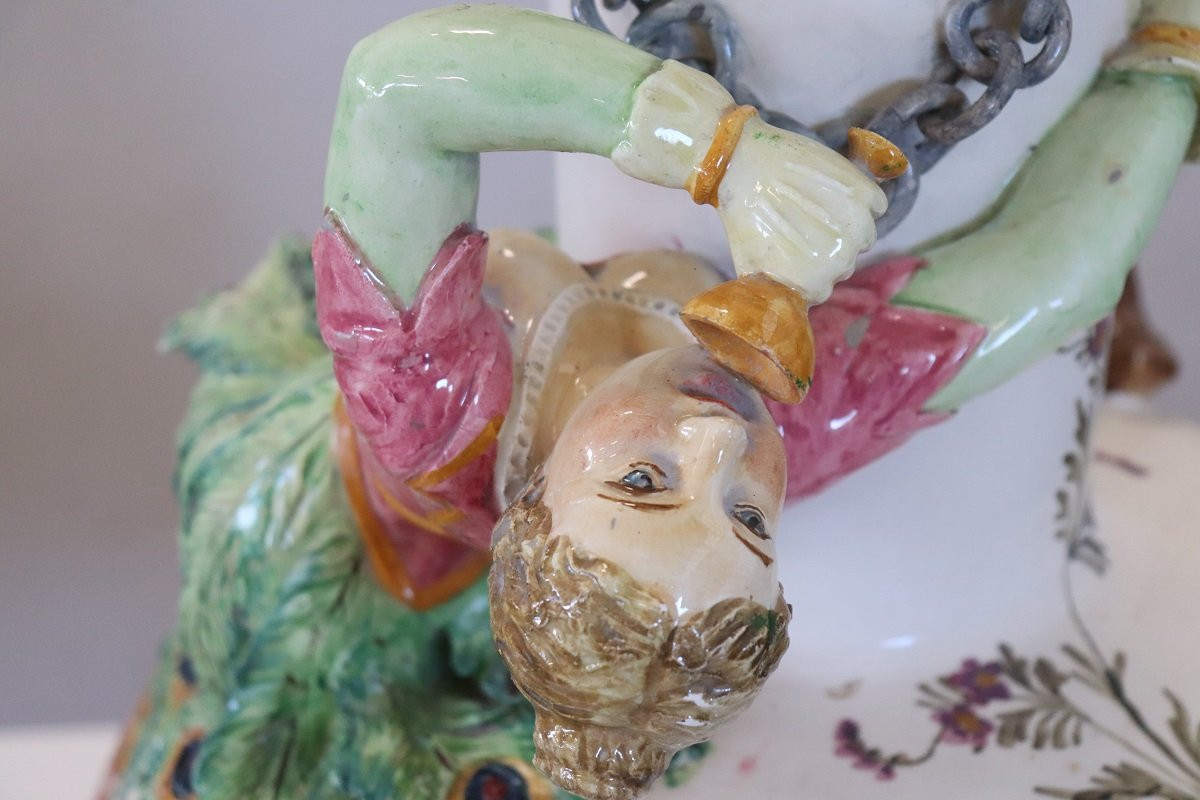 Majestic Ceramic Vase, Italy Early 20th Century-photo-2