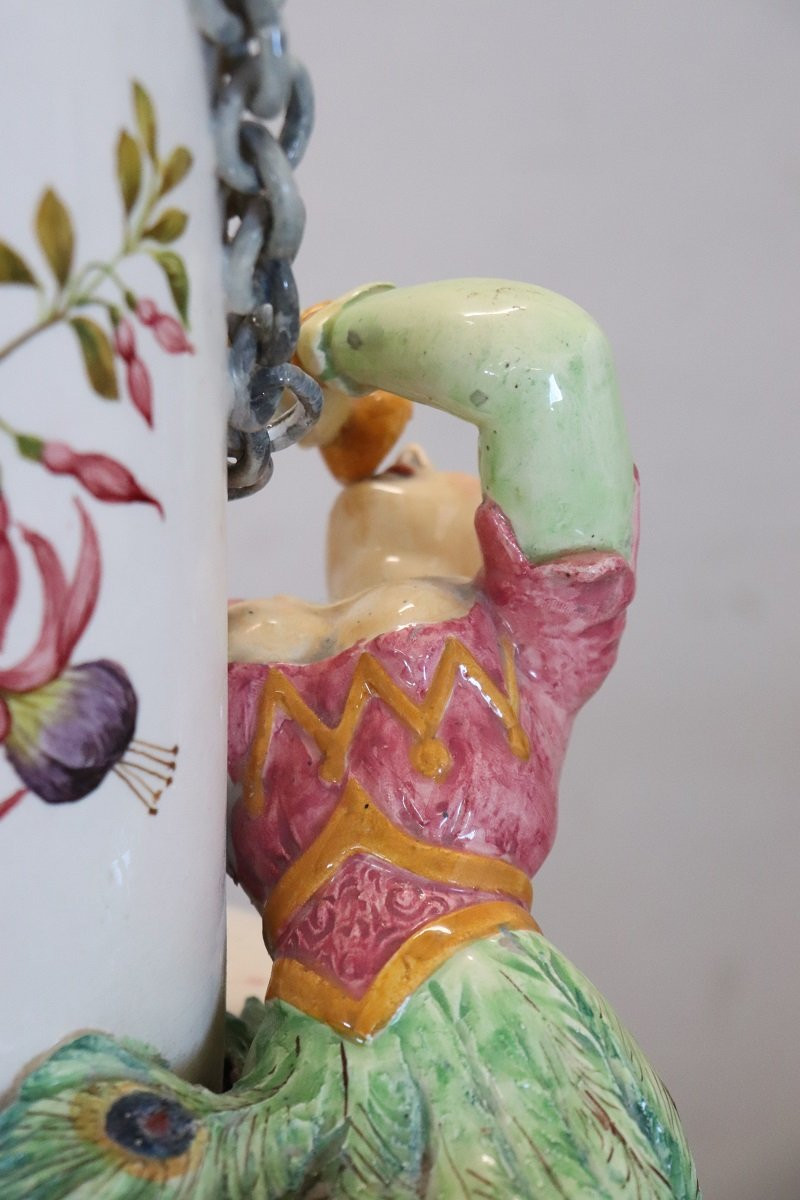 Majestic Ceramic Vase, Italy Early 20th Century-photo-3