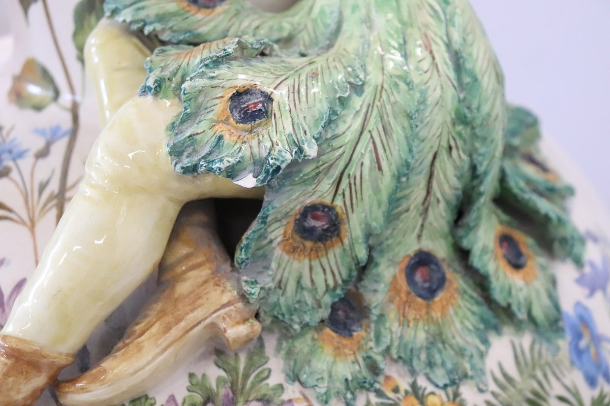 Majestic Ceramic Vase, Italy Early 20th Century-photo-4
