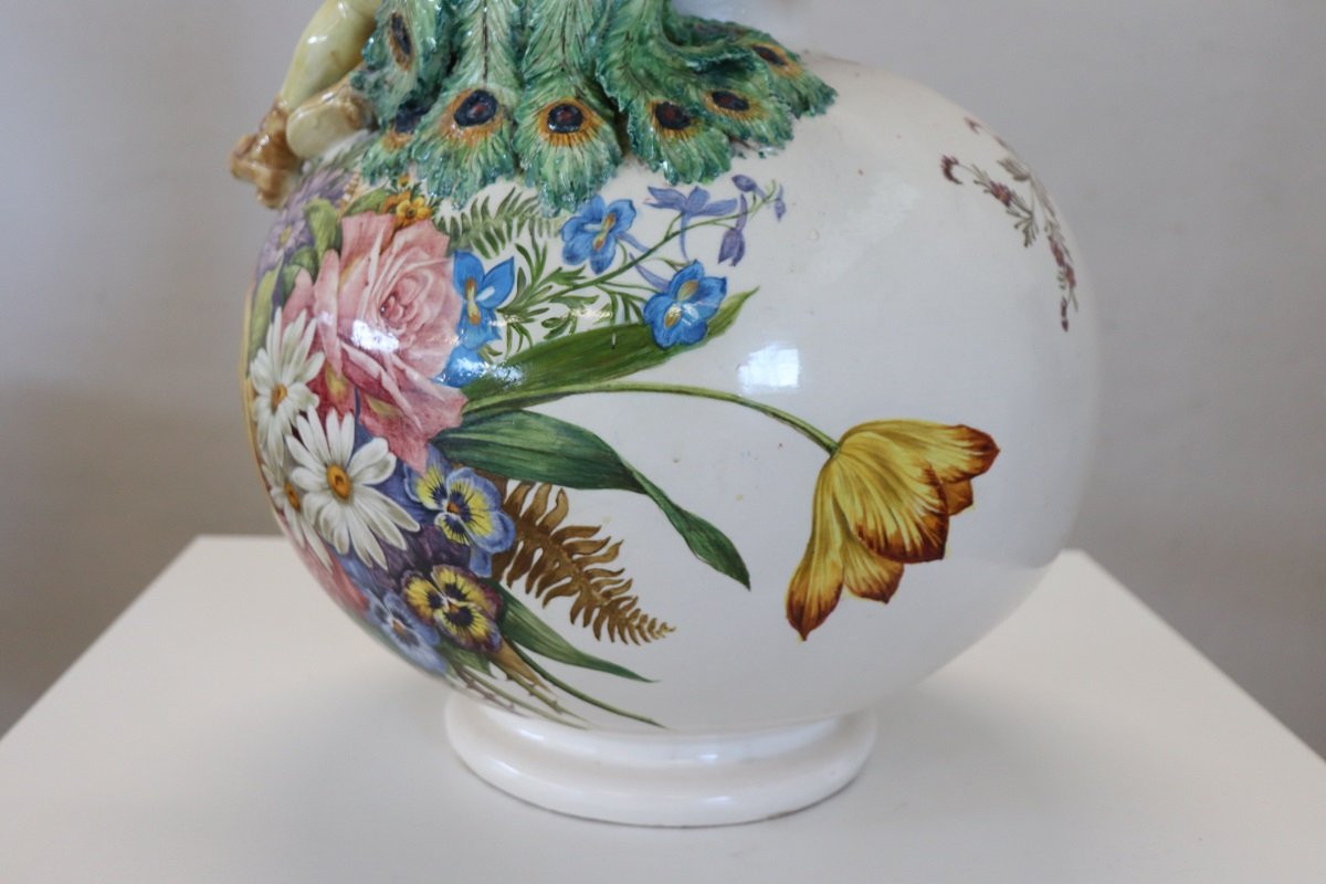 Majestic Ceramic Vase, Italy Early 20th Century-photo-8