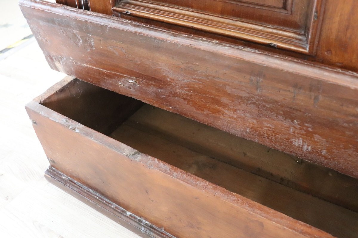 Antique Kneeler In Walnut, Italy 18th Century-photo-2