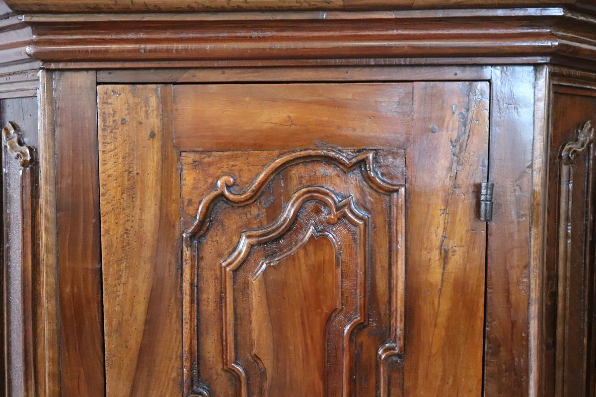 Paire de meubles d'angle anciens, Italie 17ème siècle RESTAURÉ-photo-2